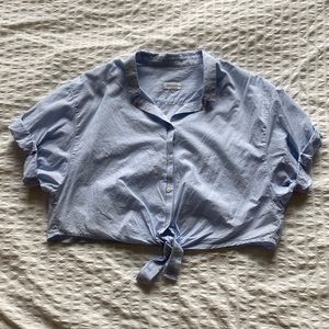 Aritzia Community Front Tie Blouse